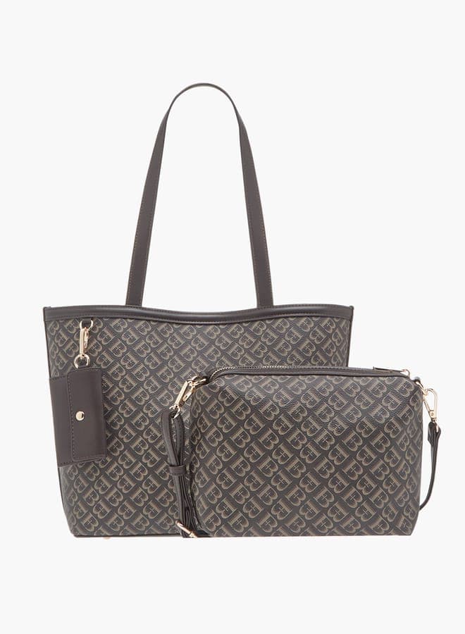 Flora Bella Monogram Textured Tote + Crossbody & Coin Pouch - Image 1
