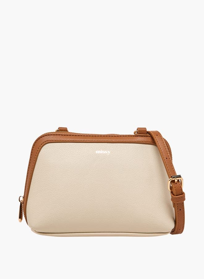 MISSY Elegance on-the-Go: Women's Panelled Crossbody with Detachable Strap - Image 1