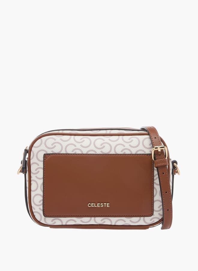 Celeste Monogram Elegance Crossbody Bag with Adjustable Strap - Image 1