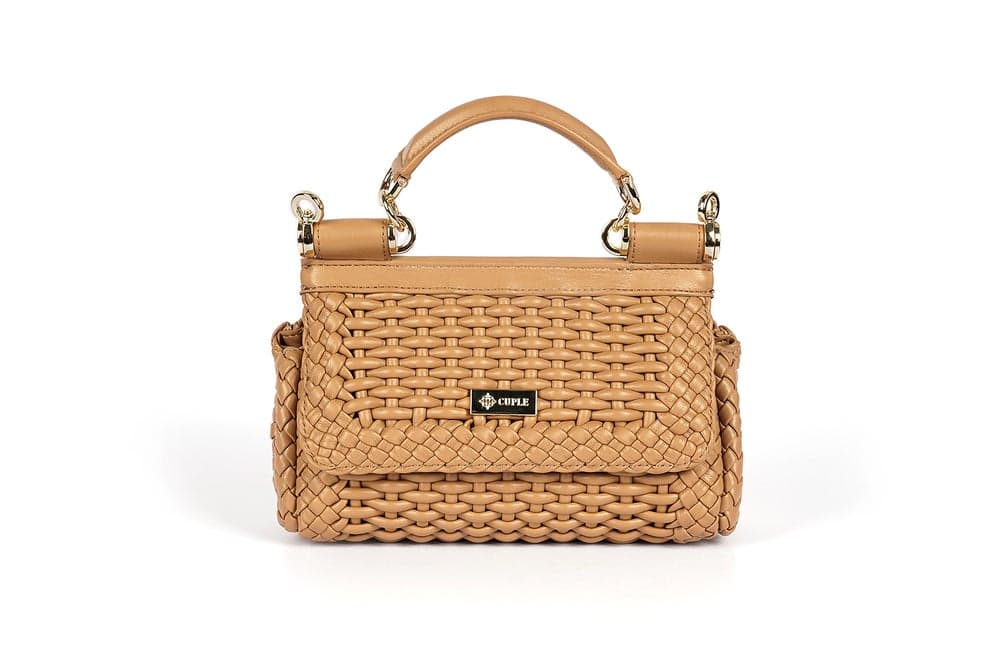 Cuple Chic Woven Leather Handbag for the Modern Woman - Image 1