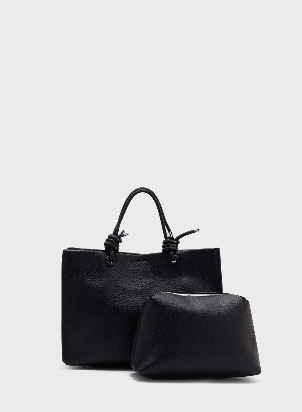 Ginger Elegance Knot-Detailed Large Tote for Women - Image 1