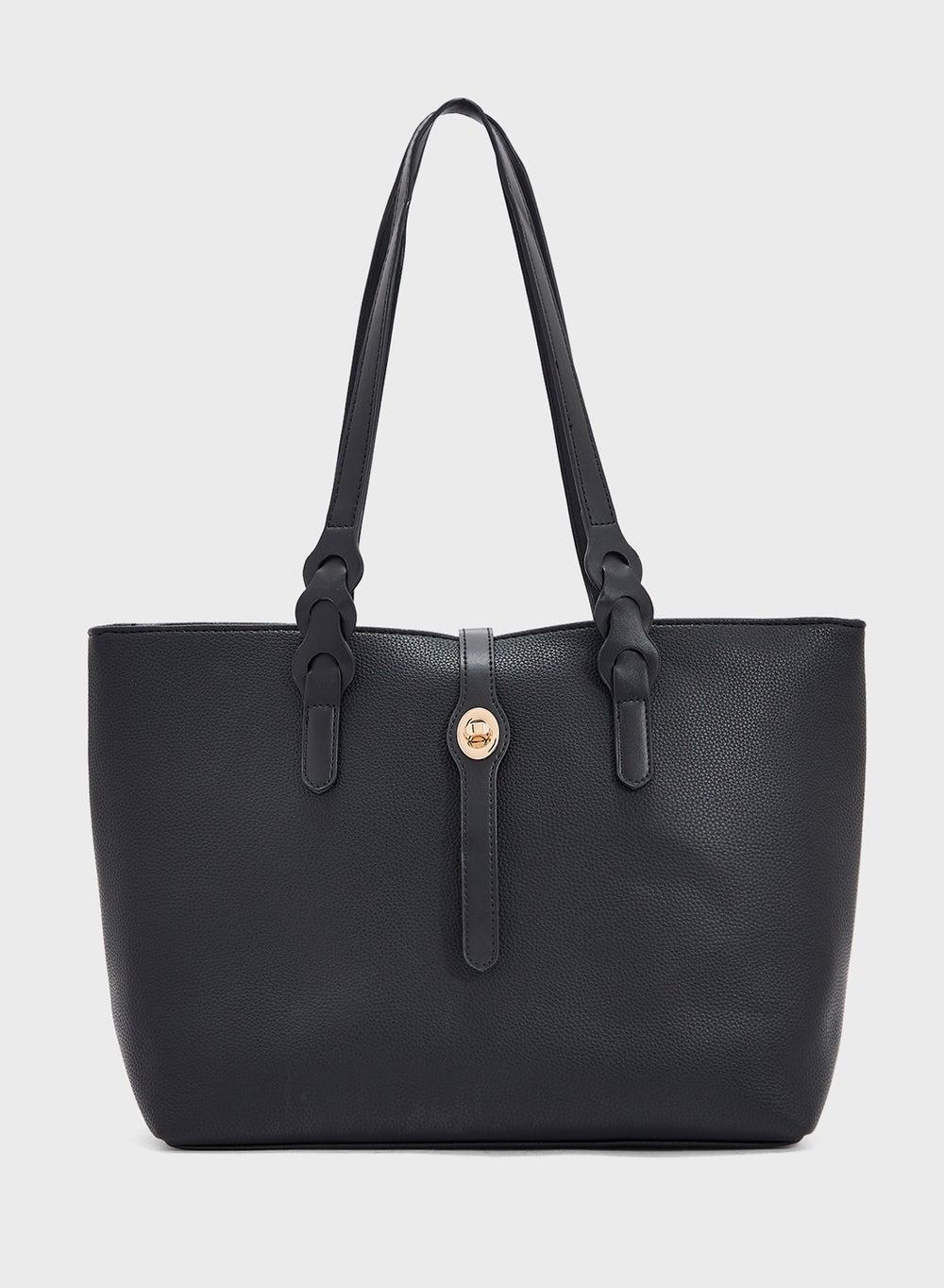 ELLA Chic Tote with Sleek Metal Trim Detail - Image 1