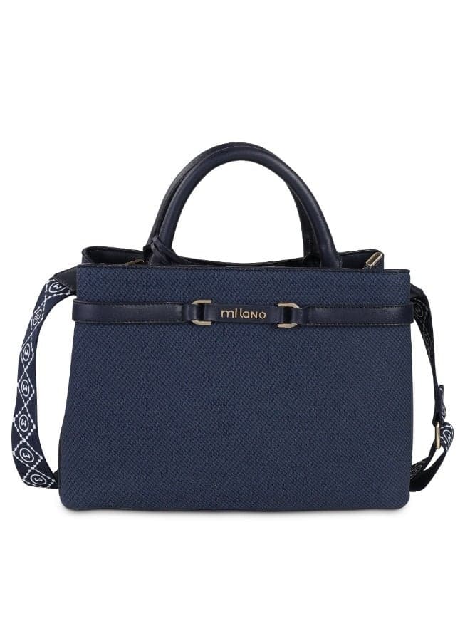 Milano Anadia Chic Navy Textured Tote Bag - Image 1
