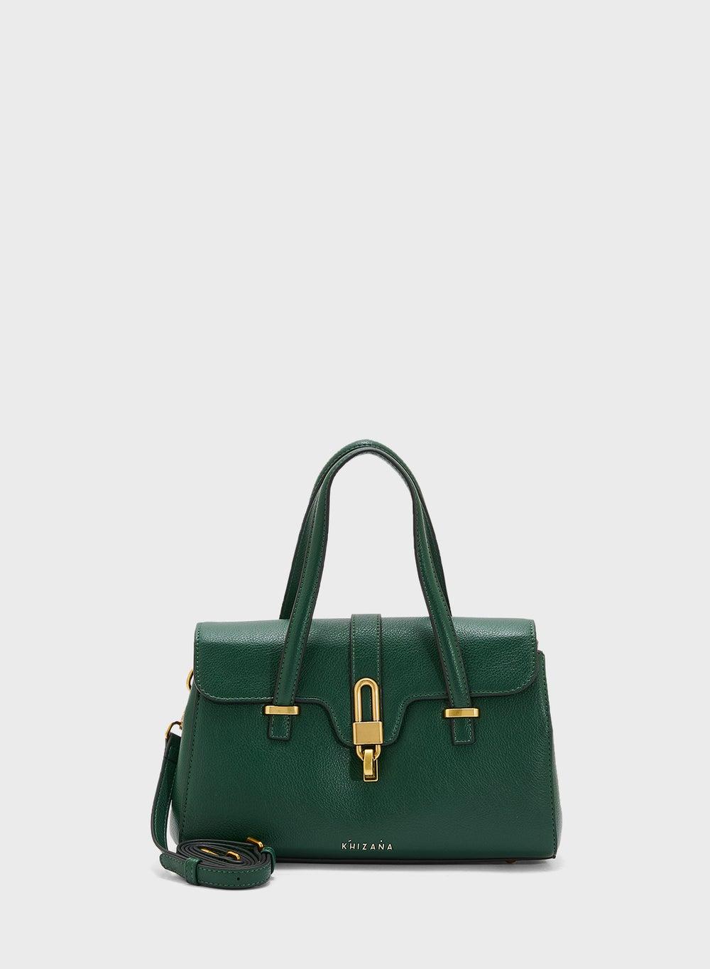 Khizana Elegance Metal Trim Satchel Bag for Women - Image 1