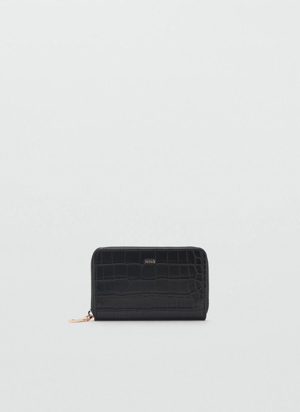 MANGO Coco Chic Crocodile-Effect Wallet for Her - Image 1