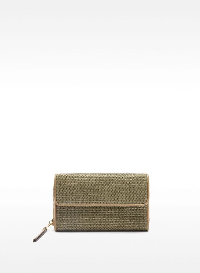 PARFOIS Green Straw-Effect Chic Wallet for Women - Image 1