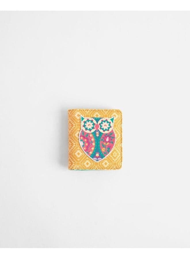 Chumbak Mustard Yellow Owl Mini Wallet for Women - Image 1