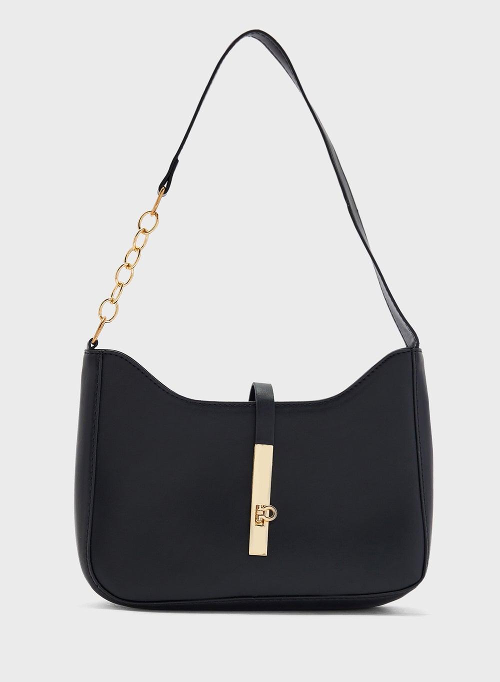 ELLA Trim Detail Chic Leather Shoulder Bag - Image 1