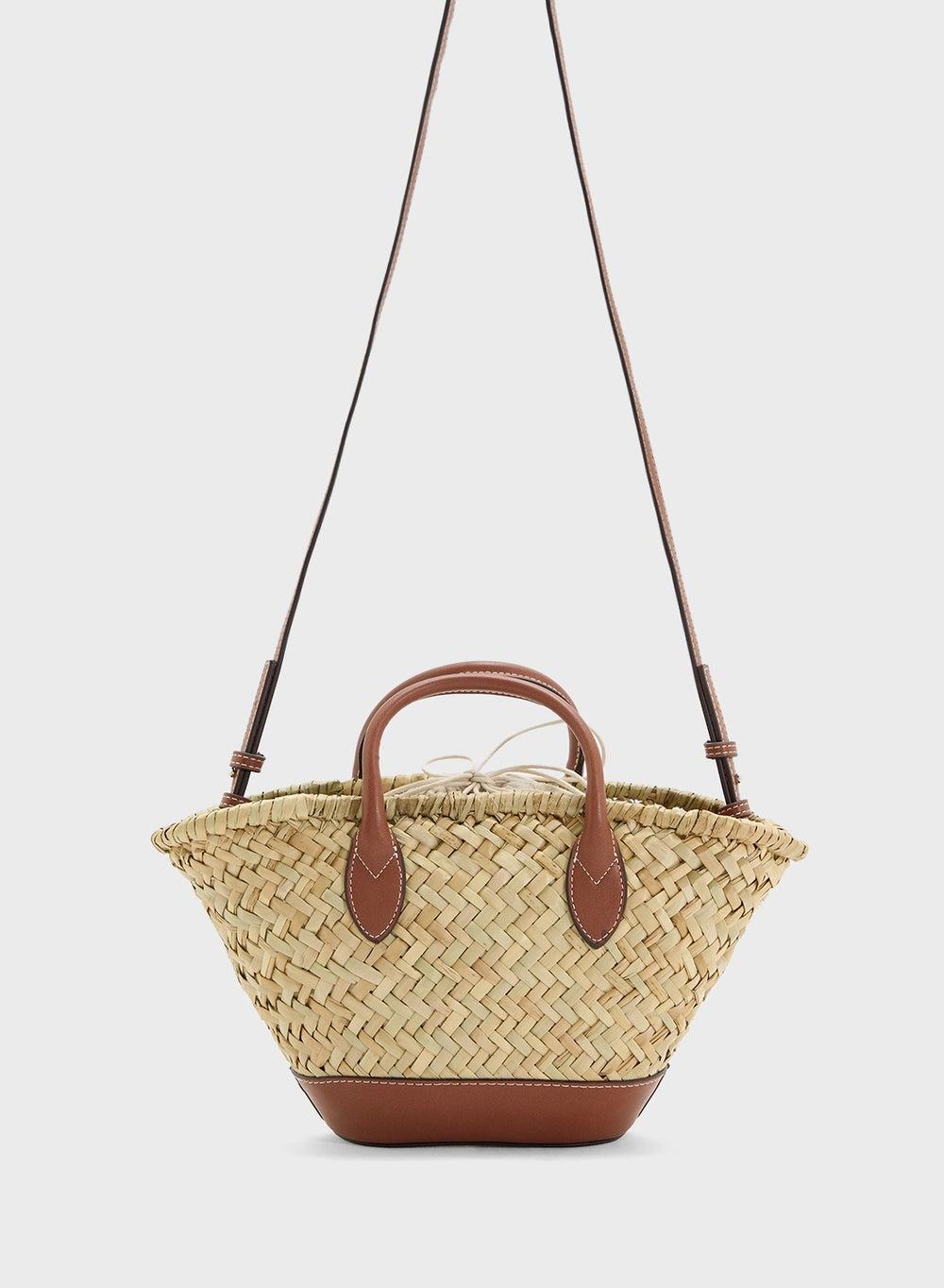 MANGO Chic Natural Fibre Tote for Stylish Outings - Image 1