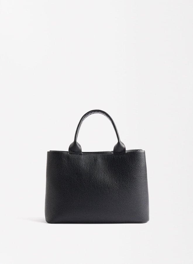 PARFOIS Elegant Black Tote Bag with Versatile Shoulder Strap - Image 1