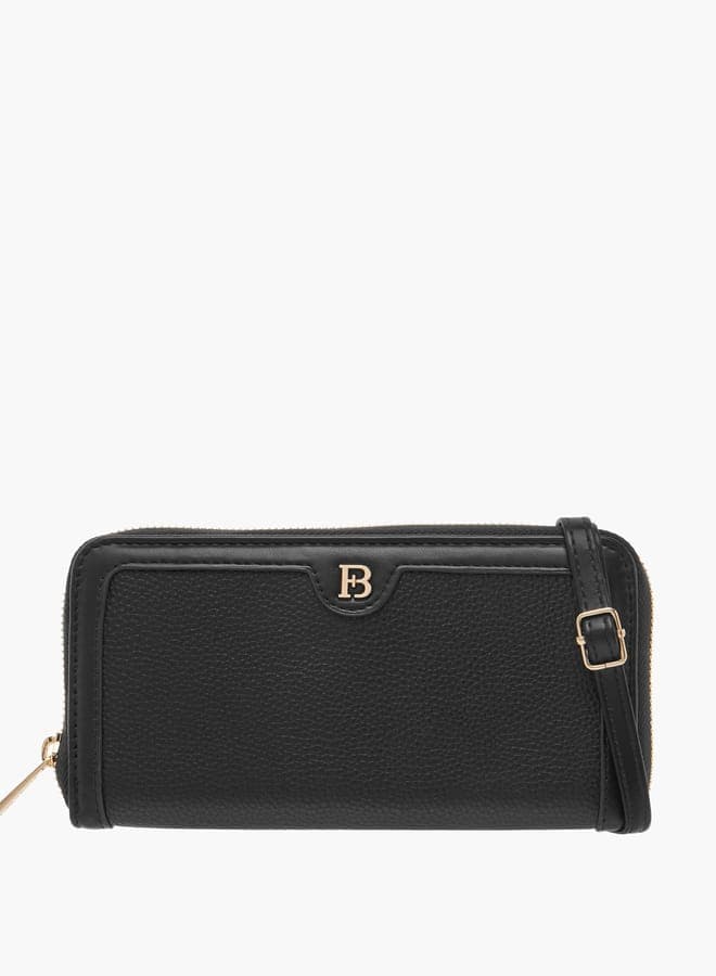 Flora Bella By Shoexpress Textured Monogram Elegance Wallet - Image 1