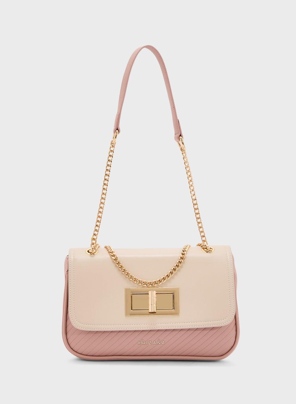 Khizana Chic Color Block Crossbody Bag - Fashion Essential - Image 1