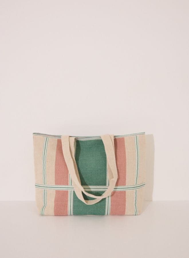 women'secret Raffia Elegance: Chic Multicolour Large Handbag - Image 1