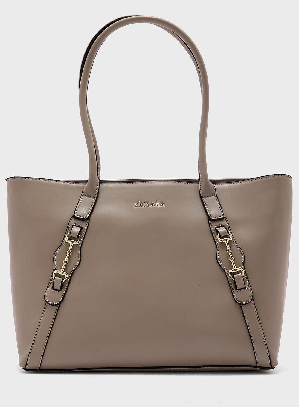 Khizana Horsebit Detail Elegance Tote Bag for Women - Image 1