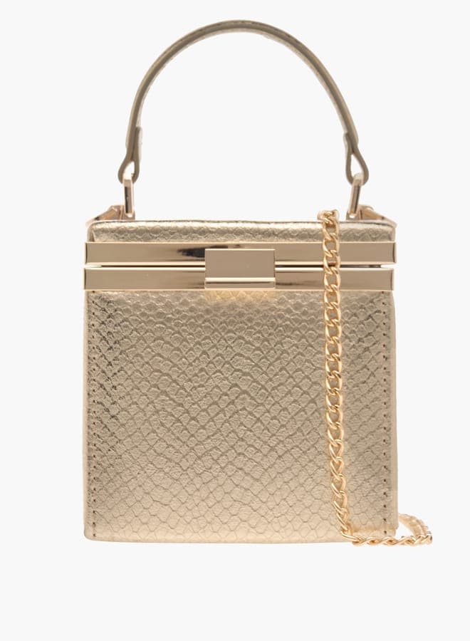 Flora Bella Textured Crossbody Elegance with Chic Clasp - Image 1