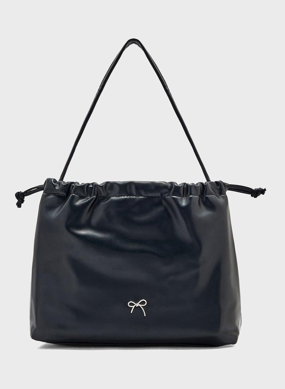 Ginger Drawstring Luxe Bow Shoulder Bag for Women - Image 1