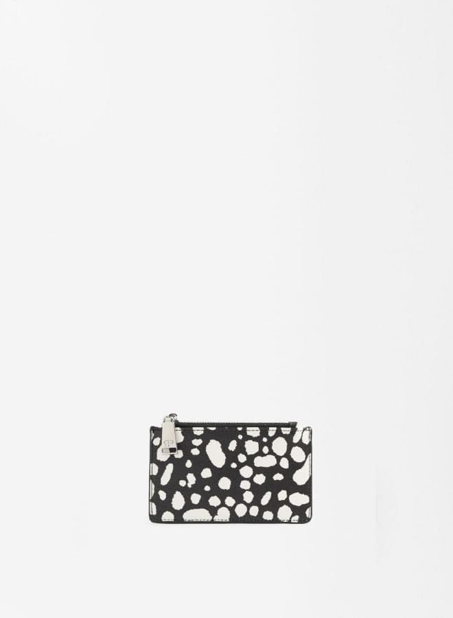 PARFOIS Black Elegance: Chic Printed Card Holder - Image 1