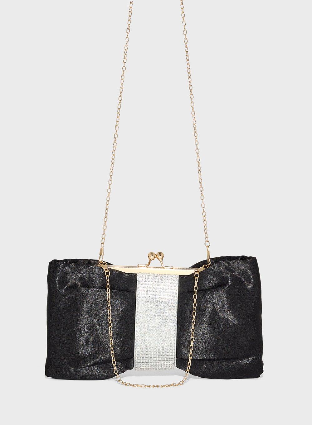 Ella Limited Edition Diamante Bow Clutch - Elegance Unleashed - Image 1