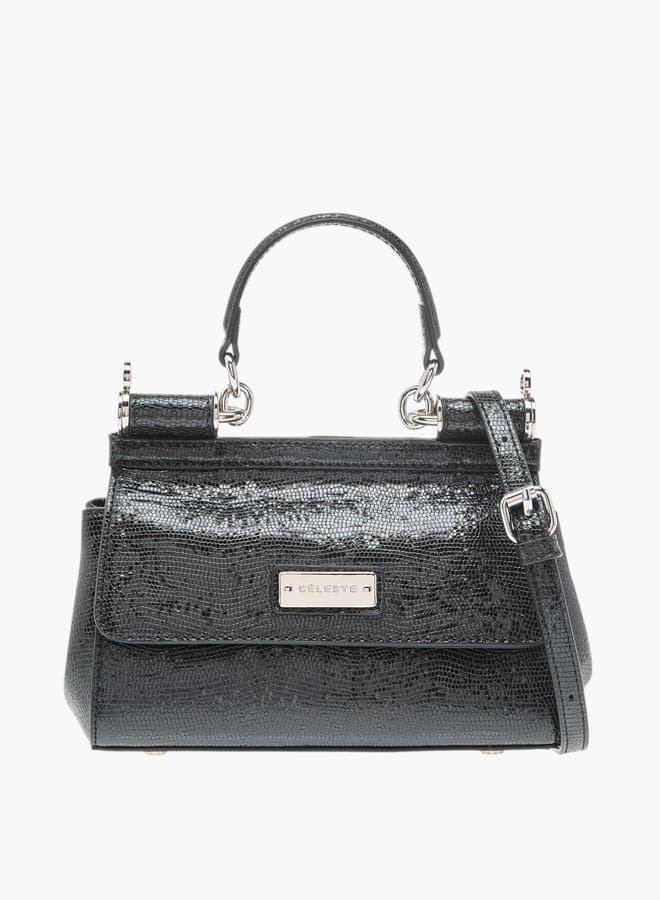 Celeste Chic Animal Texture Satchel for Women - Versatile and Stylish - Image 1