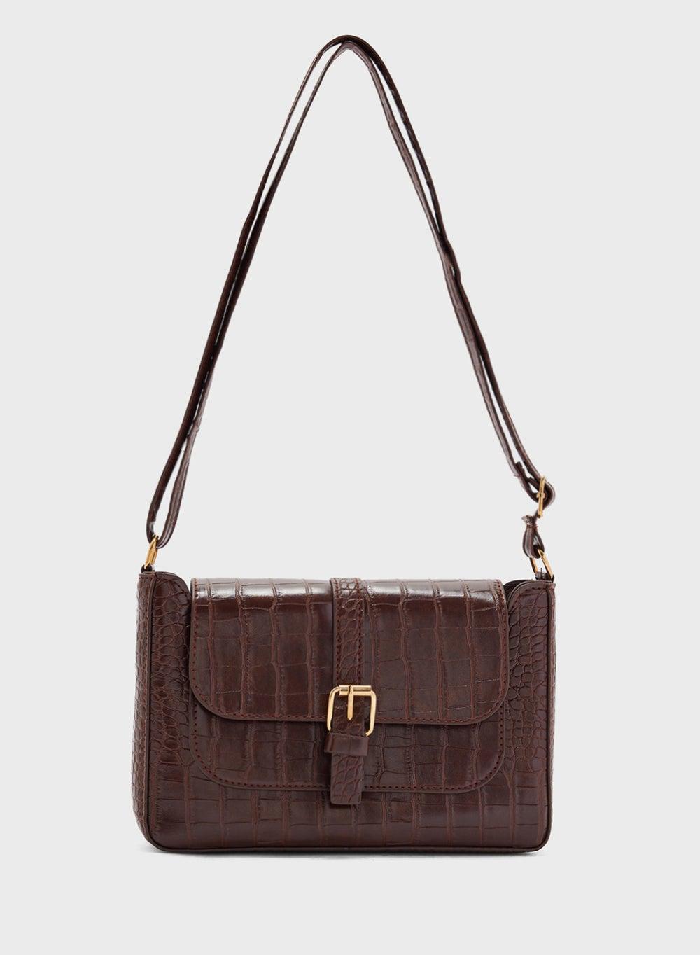 ELLA Croc Mini Crossbody: Elegance on the Go - Image 1