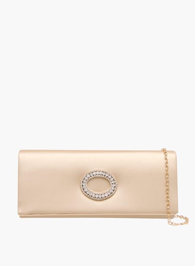 Flora Bella Embellished Women's Clutch with Elegant Chain Strap - Image 1