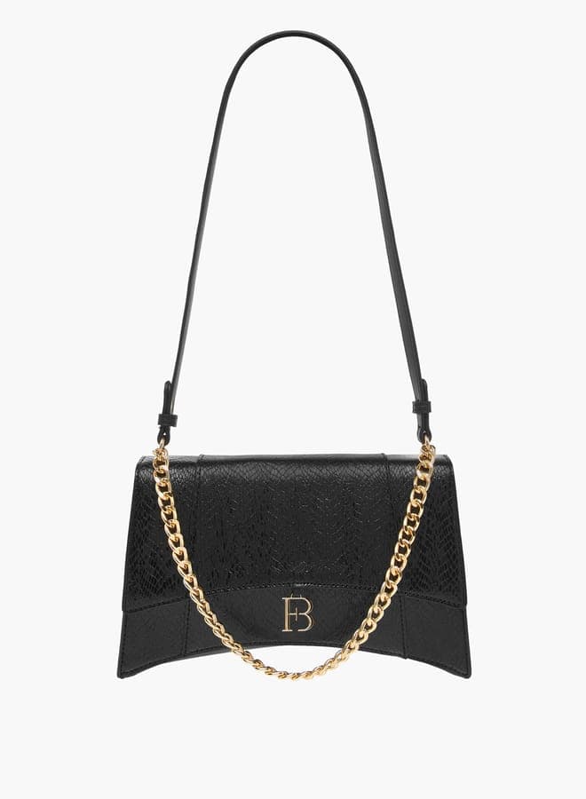 Flora Bella Textured Elegance Shoulder Bag with Chain Strap - Image 1