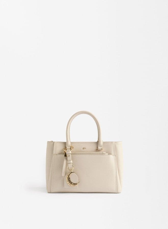 PARFOIS Ecru Elegance: Chic Tote Bag for Sophisticated Women - Image 1