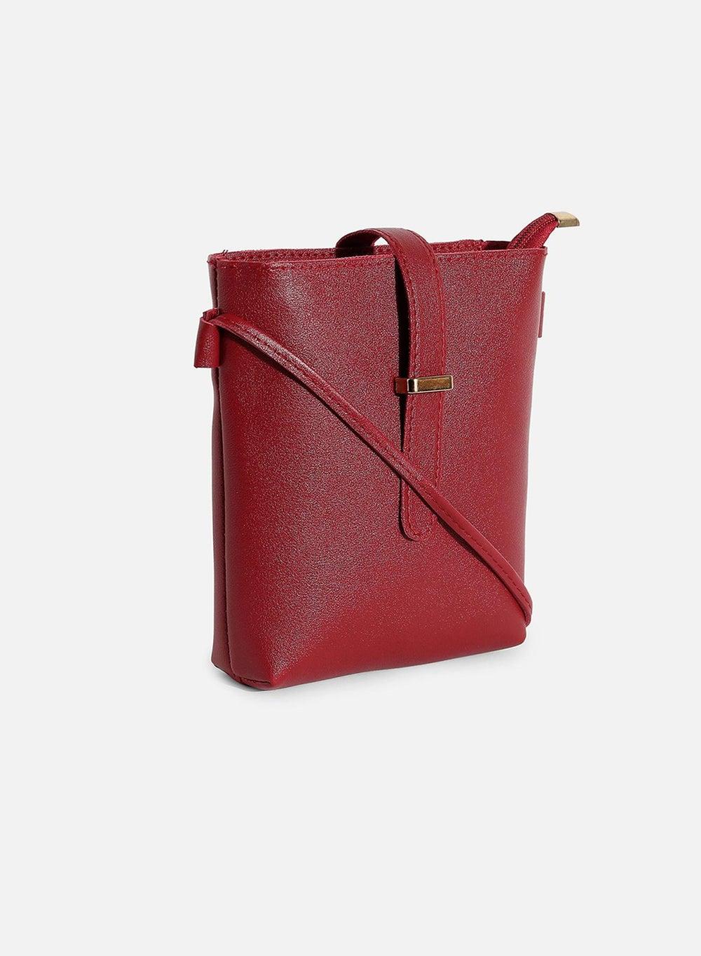 Haute Sauce Daisy Maroon Elegance Cross Body Bag - Image 1
