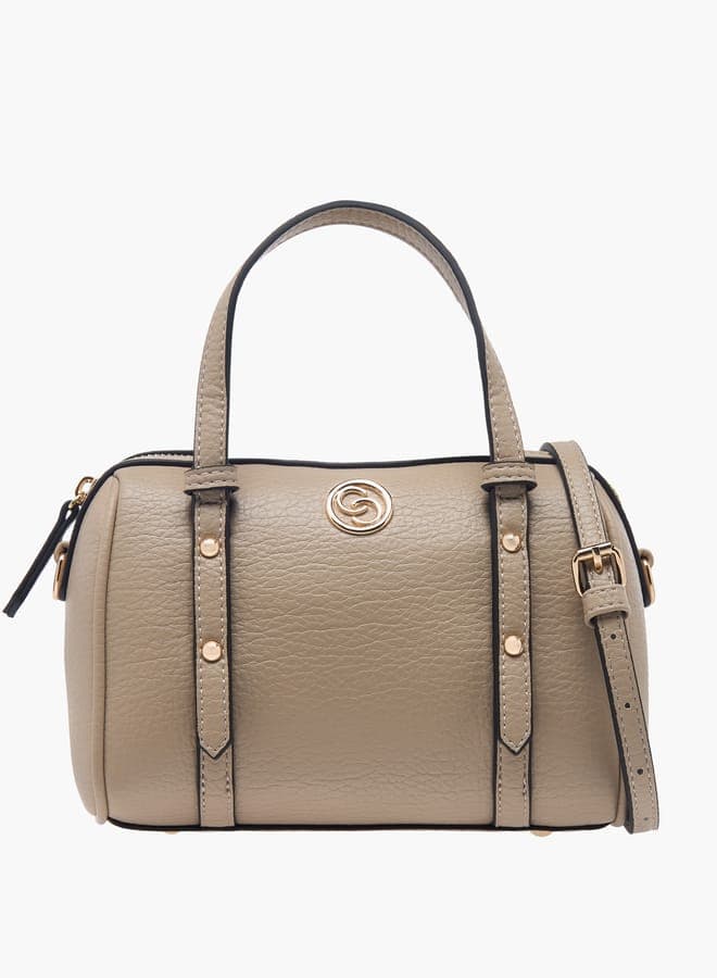 Celeste Elegance Tote: Chic Solid Design with Secure Zip - Image 1