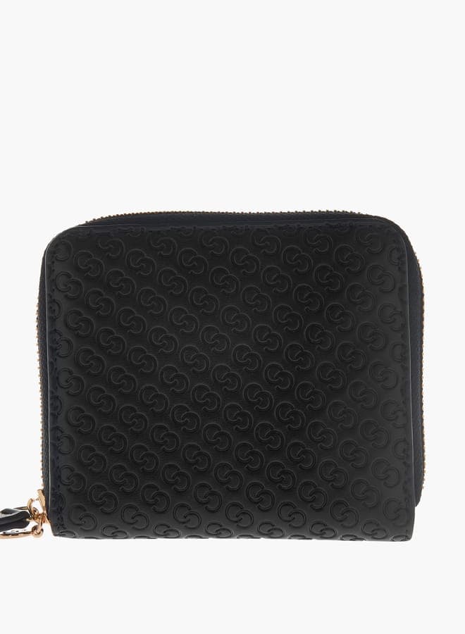 Celeste Monogram Embossed Luxury Zip Wallet for Women - Image 1