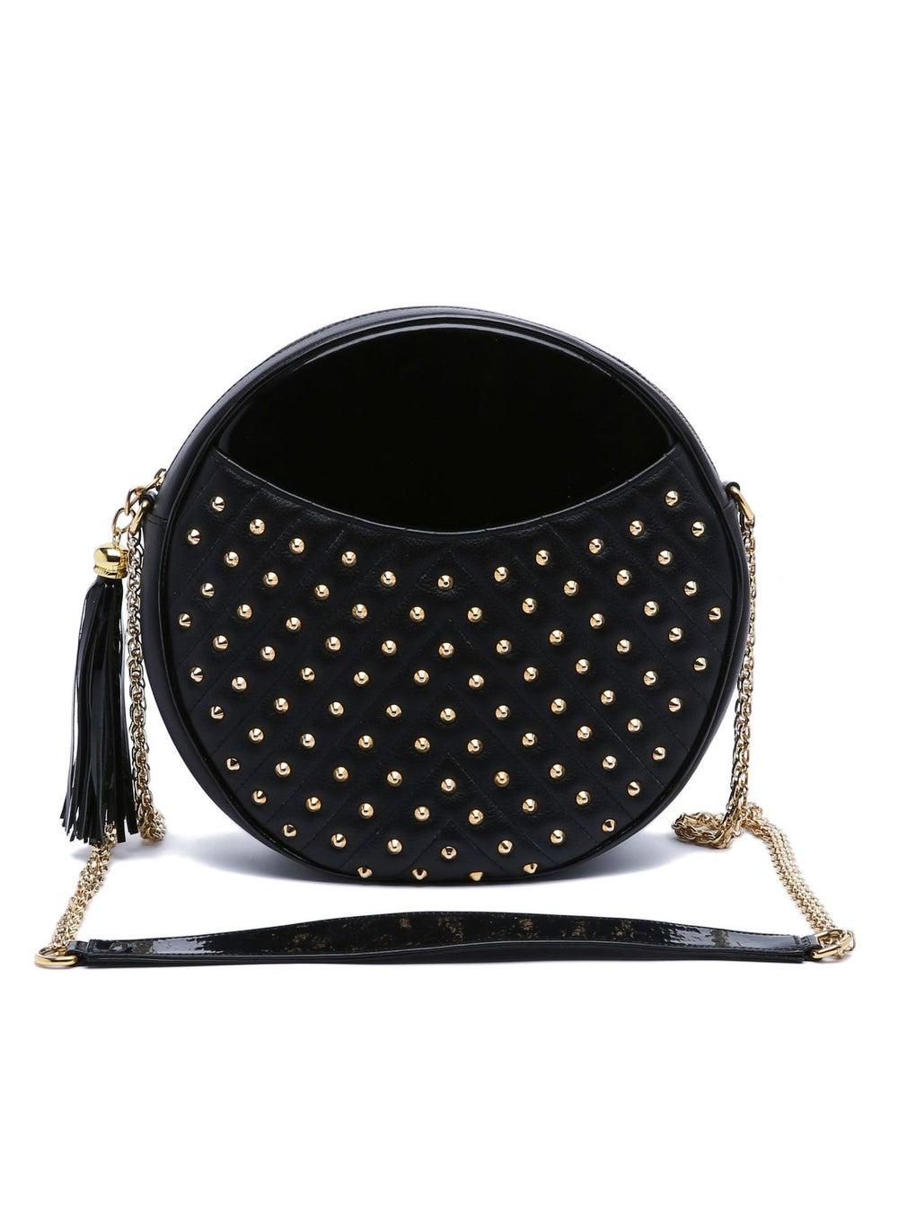 CEE CODE Classic Black Round Cross Bag for Women - Image 1