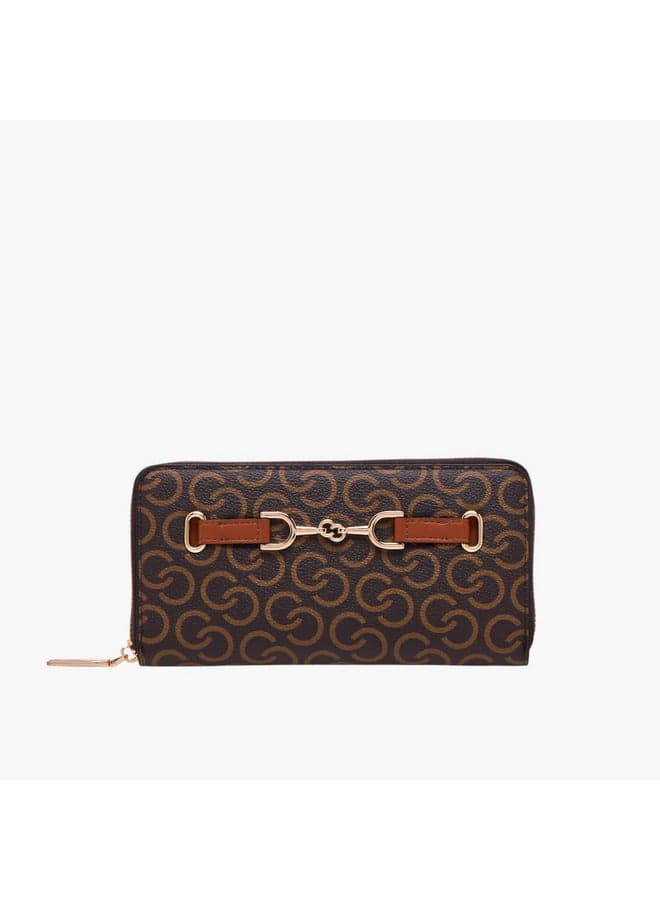 Celeste Elegance Monogram Wallet for Women with Secure Zip - Image 1
