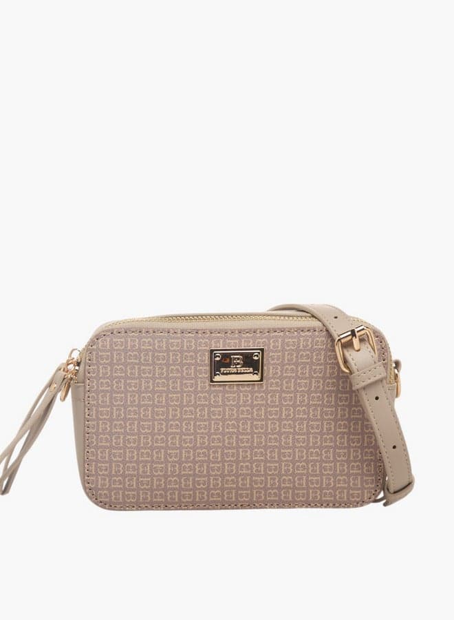 Flora Bella Monogram Print Women's Chic Crossbody Bag - Image 1