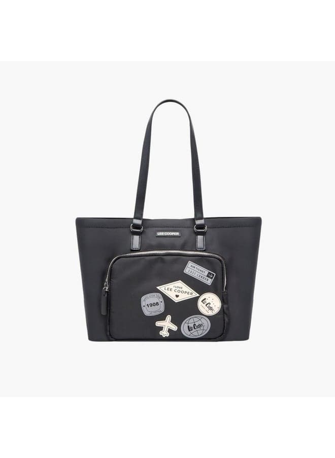 Lee Cooper Chic Women's Patch Detail Tote - Double Handle - Image 1