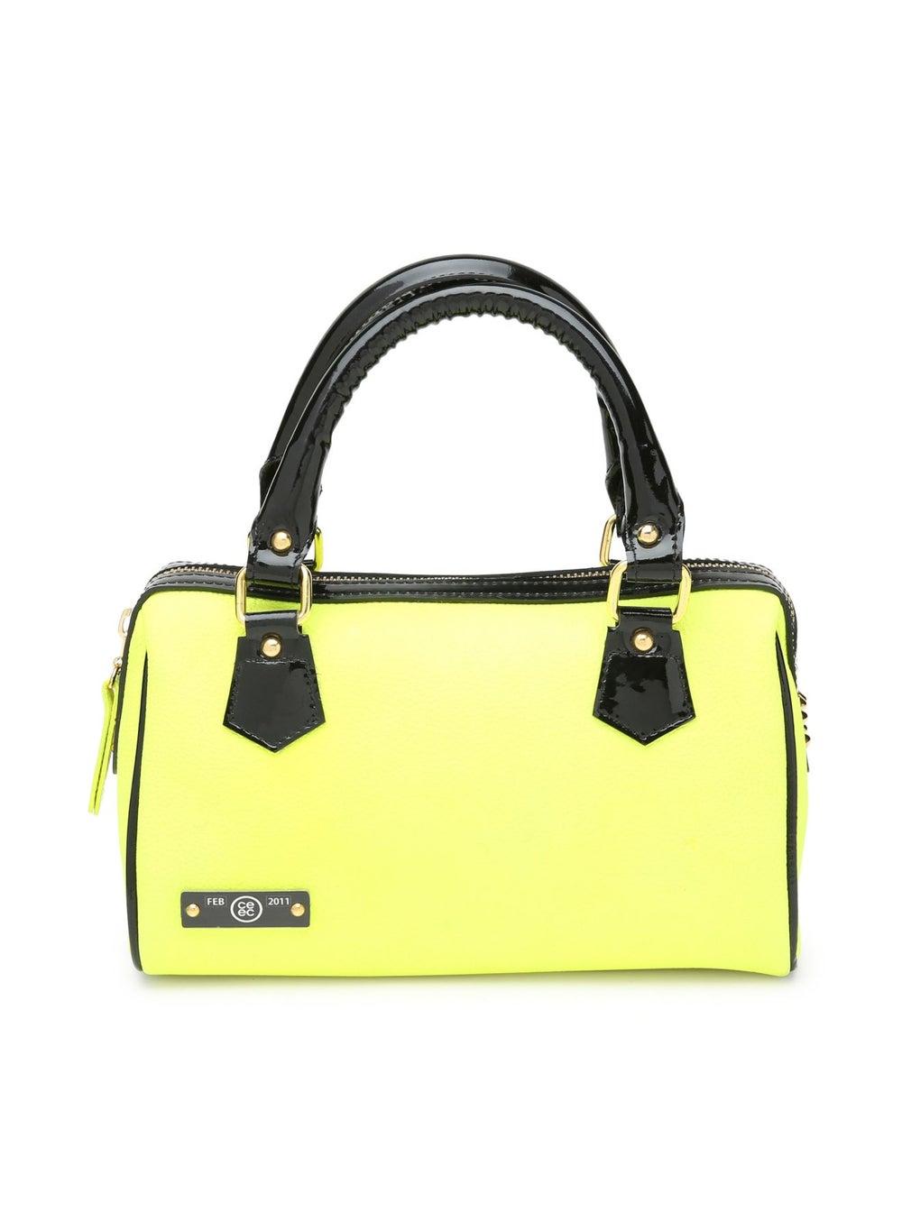 CEE CODE Bambi Barrel Handbag in Neon Yellow - Image 1