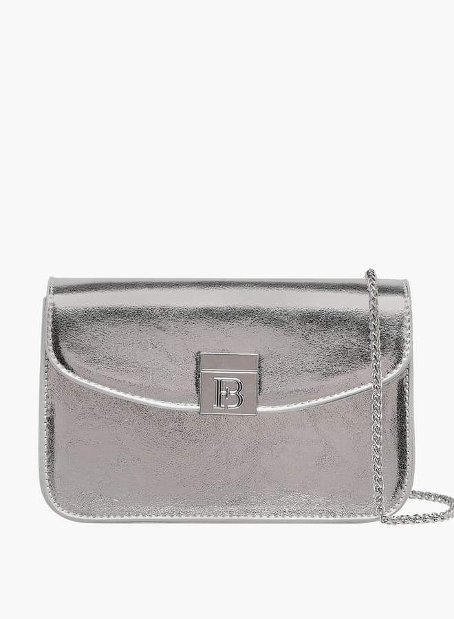 Flora Bella Metallic Crossbody Bag with Chic Chain Strap - Image 1