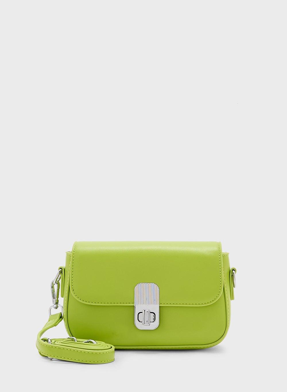 Elegant Ginger Crossbody Bag with Sleek Metal Clasp - Image 1
