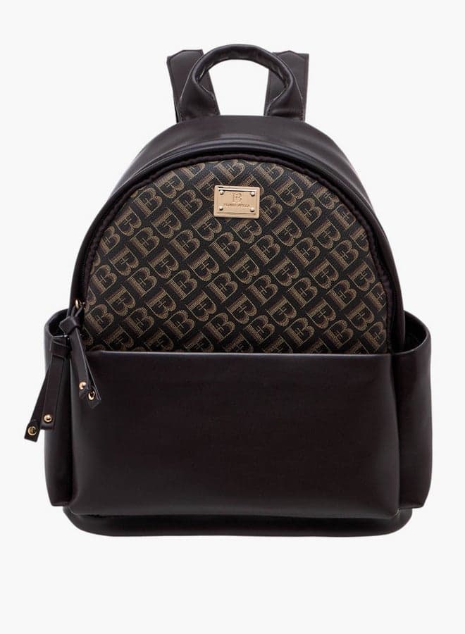 Flora Bella Monogram Elegance Backpack with Detachable Strap - Image 1