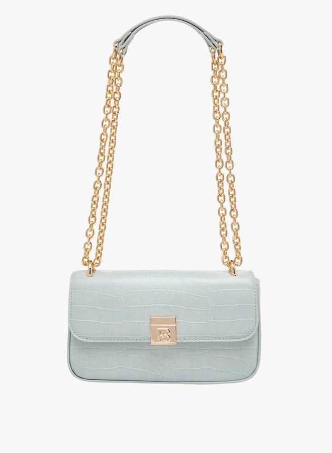 Flora Bella Textured Elegance Crossbody with Chain Strap - Image 1