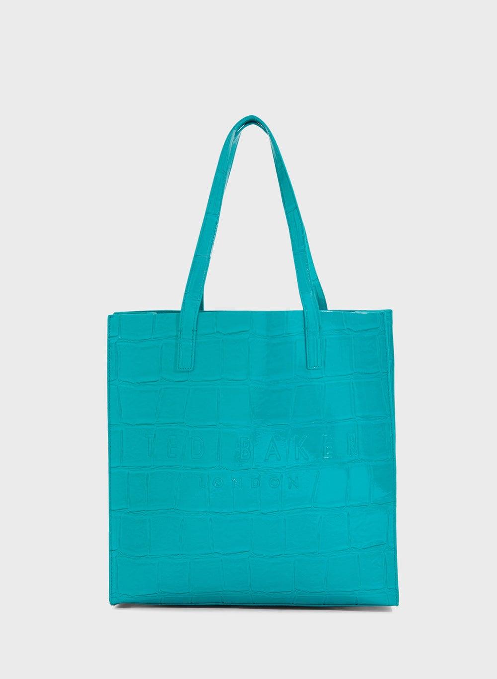 Ted Baker Teal Croc-Effect Elegance Icon Shopper - Image 1