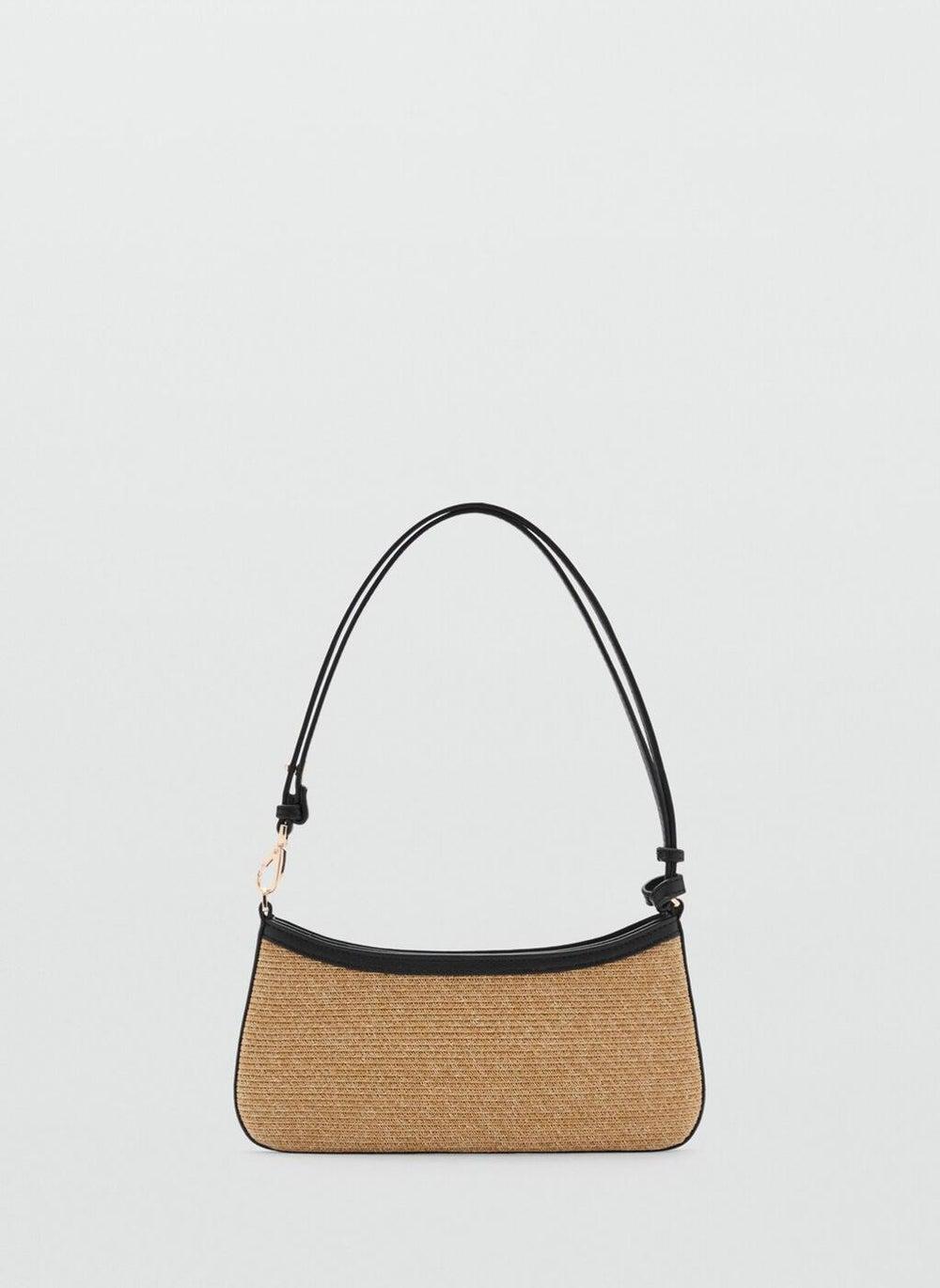 MANGO Eco-Chic Natural Fibre Women's Shoulder Bag - Image 1