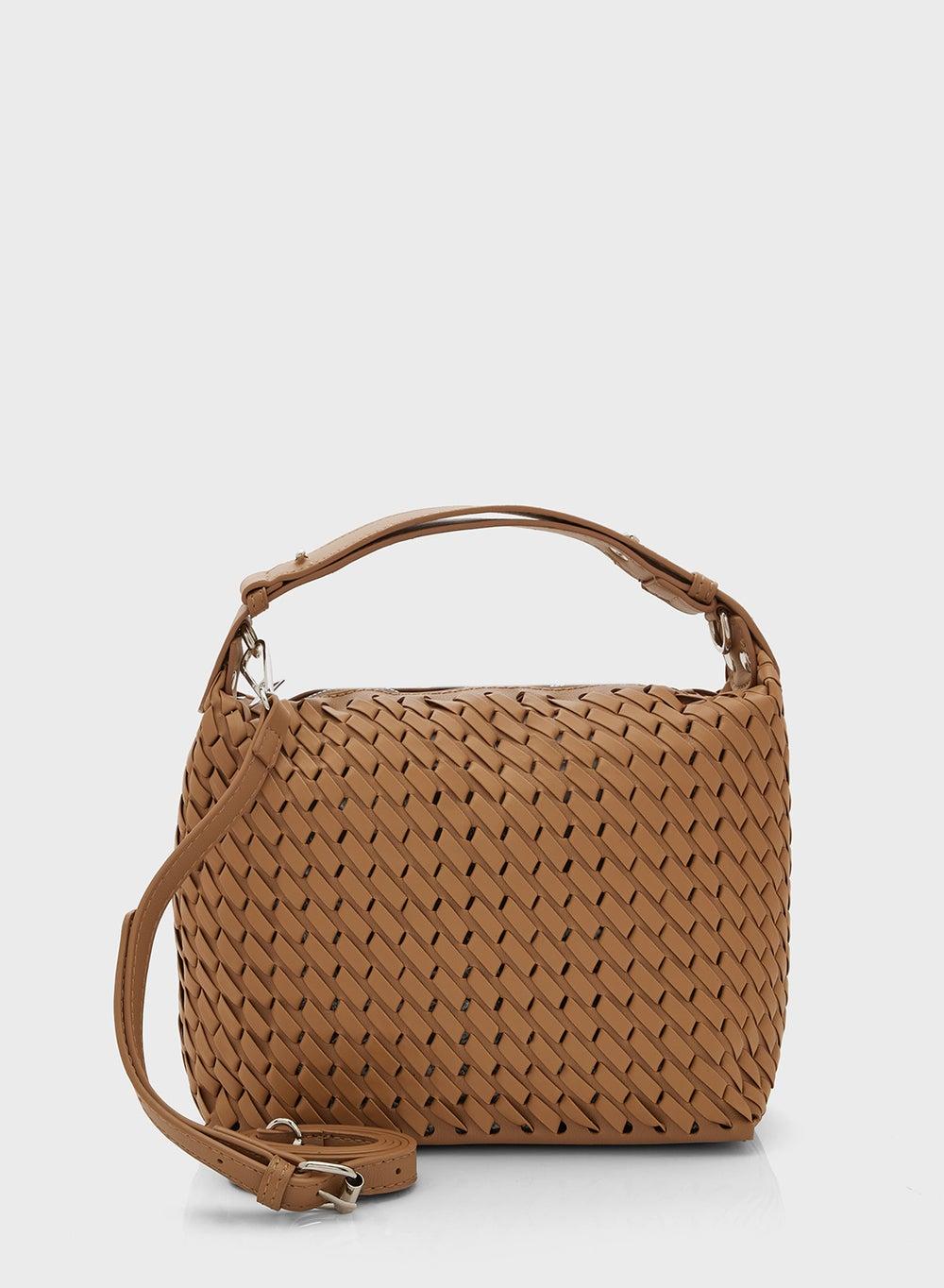 ELLA Elegant Weave Detail Women’s Shoulder Bag - Image 1
