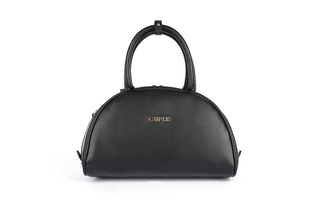 Cuple Elegance Semi-Circular Faux Leather Handbag - Image 1