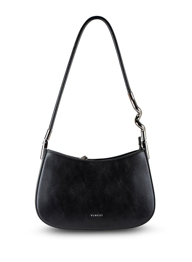 Elegant Vincci Black Shoulder Bag for Women - Image 1