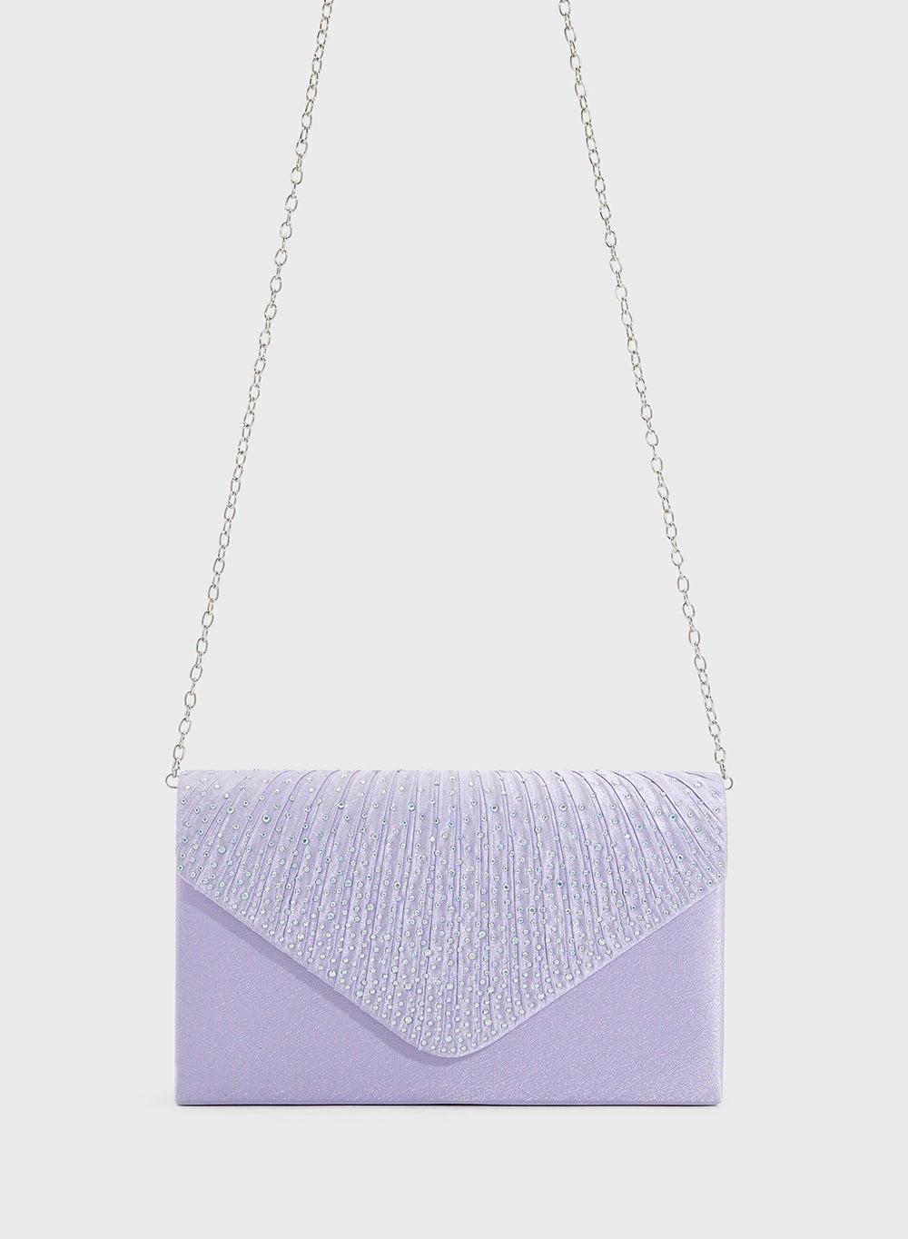 Ella Limited Edition Pleated Embellished Clutch Bag - Image 1