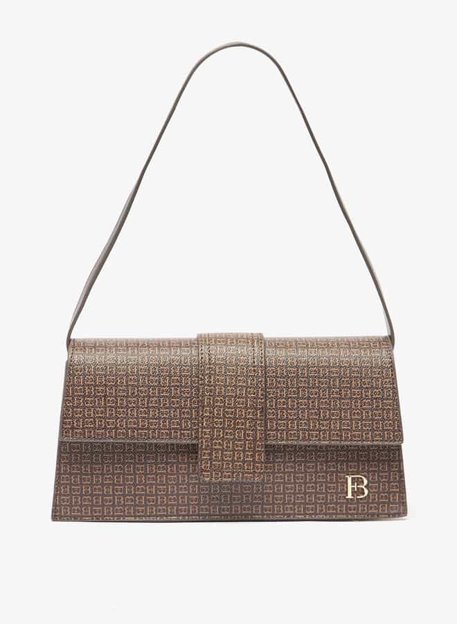 Flora Bella Monogram Print Shoulder Bag for Women - Image 1