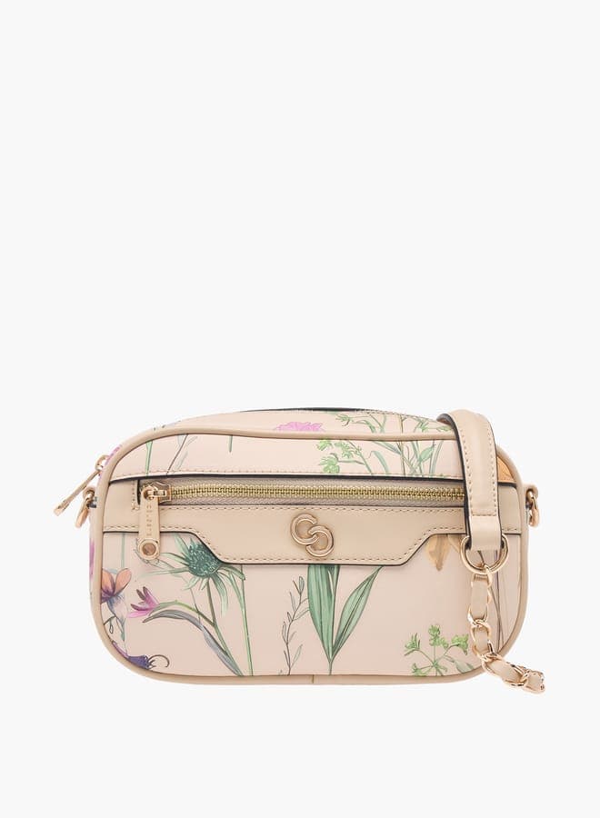 Celeste Floral Elegance Crossbody - Chic Chain Strap Design - Image 1