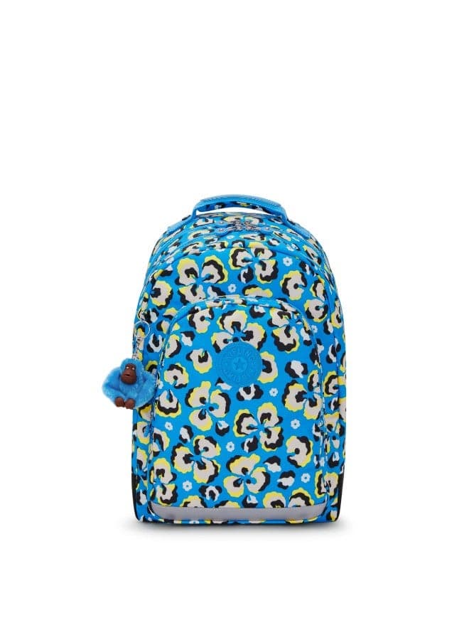 Kipling Leopard Floral Large Backpack with Laptop Sleeve - Image 1