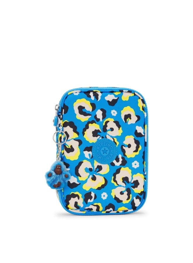 Kipling 100 Pens Large Pencase – Female Leopard Floral Elegance - Image 1