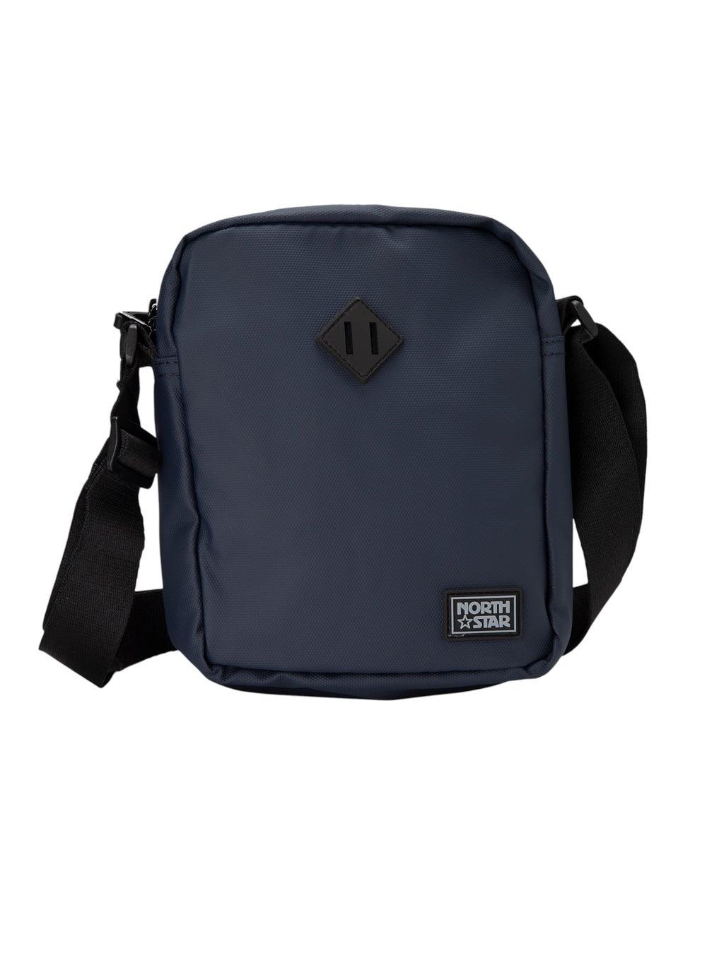 Bata Navy Textured Messenger Bag for the Modern Woman - Image 1